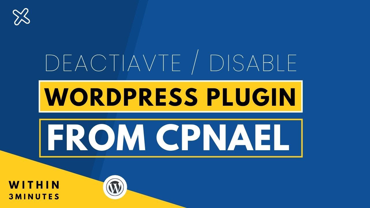 How To Deactivate WordPress Plugin From Cpanel 2025 | Disable WordPress Plugin From Cpanel Manually