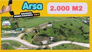 x 2.000 m2 Arsa. Balıkesir Gönen Kalburcu  köyü 110-3  parselde.  1.55