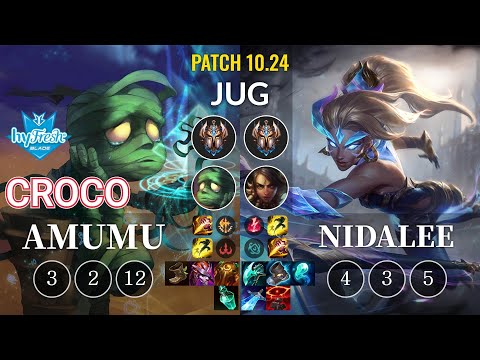 hyF Croco Amumu vs Nidalee Jungle - KR Patch 10.24