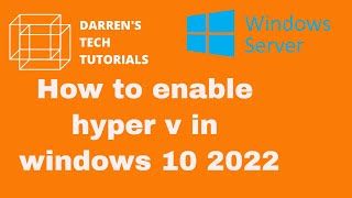 YouTube Thumbnail for How to enable hyper v in windows 10 2022