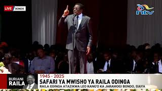 Governor James Orengo delivers a powerful final tribute to his longtime friend, Raila Odinga