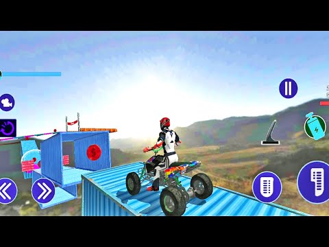 ATV Quad Bike Mega Ramp Stunt Game | ATV Bike Racing Game - Driving Gameplay | ATV Bike 3D Games