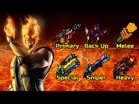 Pixel Gun 3D - Burning (Fire) Weapons Gameplay