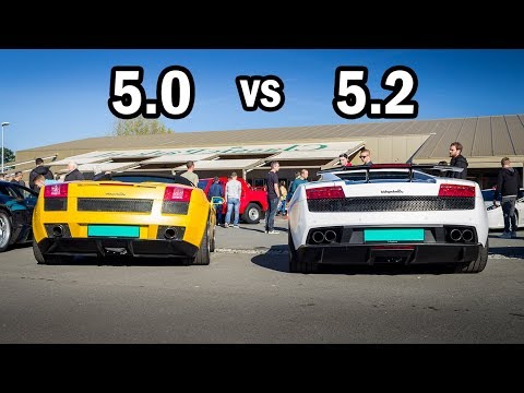 Lamborghini Gallardo 5.0 V10 -vs- 5.2 V10 (Sound Comparison)