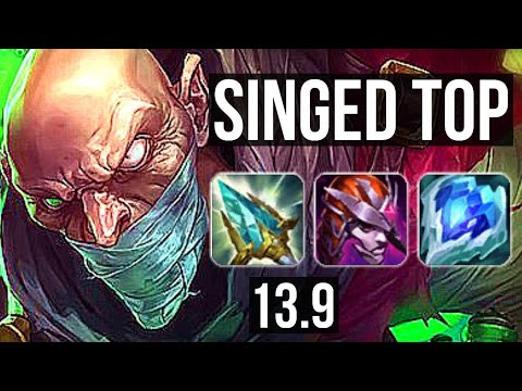 SINGED vs CAMILLE (TOP) | 7/0/7, 1.7M mastery, 600+ games, Godlike | KR Master | 13.9