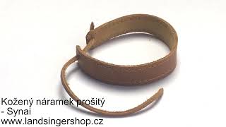 Kožený náramek prošitý - Synai. 