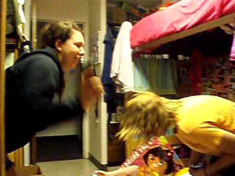 light saber fight on 2B at Bemidji State University