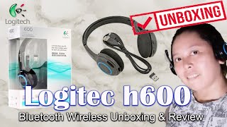 logitech h600 bluetooth wireless headset unboxing and testing