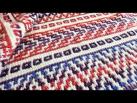 How to make the Ira Mosaic Crochet Sampler Shawl - Left handed