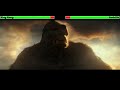 Kong vs. Godzilla (Aircraft Carrier Fight) with healthbars