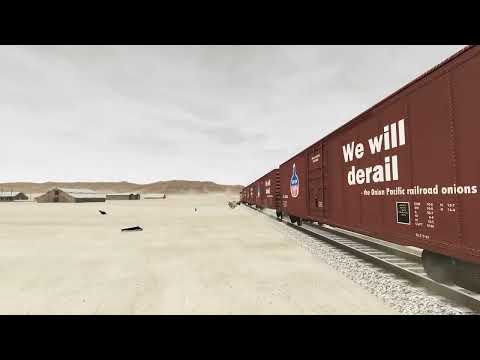 Impossible Trains Vs Giant Pit Crossing - BeamNG