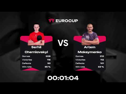 18:50 Nazarii Kovalchuk 3-2 Anatolii Levshyn 25.07.2023 TT Euro.Cup Ukraine Star. TABLE 3
