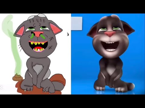 Laugh with My Talking Tom 2 Funny Drawing Meme -Try not To laugh 😂