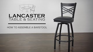 How to Assemble a Lancaster Table & Seating Cross Back Swivel Stool