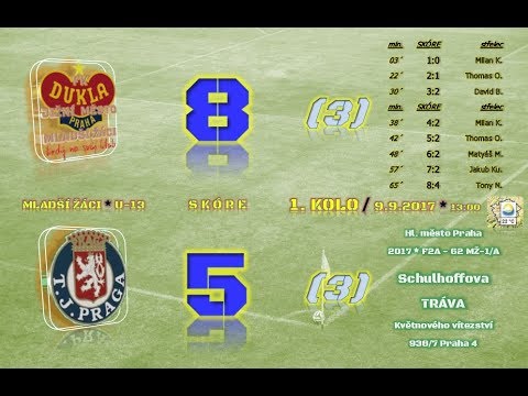 1.kolo ⚽ FK DUKLA Jižní Město U13 @ Tj Praga ◙ 9.9. 2017