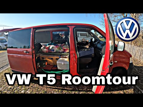 Leben im VW T5 BUS - SELBSTAUSBAU DIY - ROOMTOUR