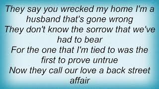 Hank Thompson - Back Street Affair Lyrics