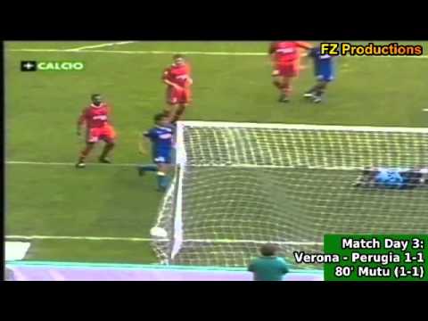 Serie A 2001-2002, day 03 Verona - Perugia 1-1 (Liverani, Mutu)