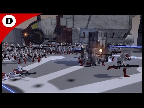 EVACUATION OF KAMINO! - Men of War: Star Wars Mod