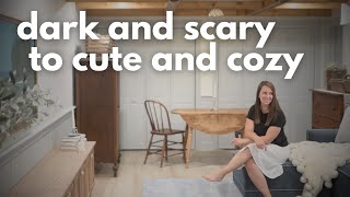 Basement Family Room Makeover | You won't believe the before!
