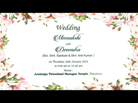 MEENAKSHI  Weds  DEVENDRA