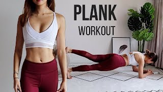 BEST PLANK WORKOUT FOR SMALLER WAIST, FLAT ABS &amp; FULL BODY FAT BURN! 10 Variations