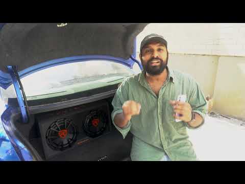 The Rockville RG212CA Dual 12" Slim Vented Powered Car Subwoofer Enclosure System (DEMO)