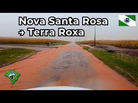 Nova Santa Rosa a Terra Roxa com muita chuva | Estradas do Paraná