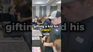 KIDS VERY FIRST SLAB! #pokemonchannel #pokemon #vendorpov #pokemoncards #psa10 #kindness