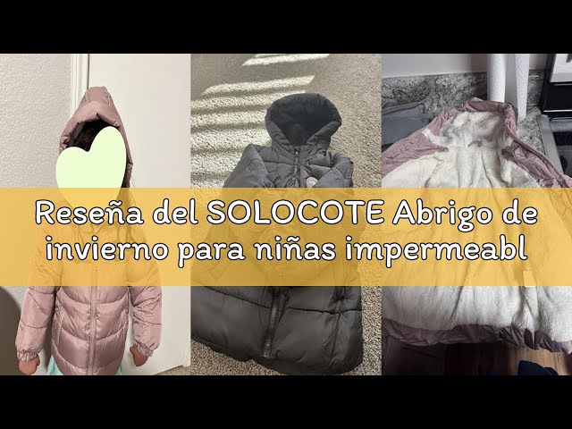 Vídeo relacionado con SOLOCOTE Abrigo de invierno para niñas impermeable relleno sintético forro polar capucha chaqueta acolchada Beis 7 años