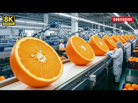 Inside A Modern Orange Factory: From Fresh Oranges To Premium Orange Juice (Full Process)