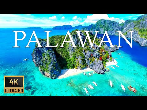 FLYING OVER PALAWAN (4K UHD) - Relaxing Music Along With Beautiful Nature Videos(4K Video Ultra HD)