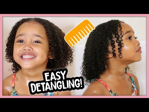 Kids Curly Hair Wash Day Routine for Easy Detangling!
