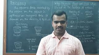 Class - 9 - Buoyancy & Why objects float/Sink when placed on the surface of water?