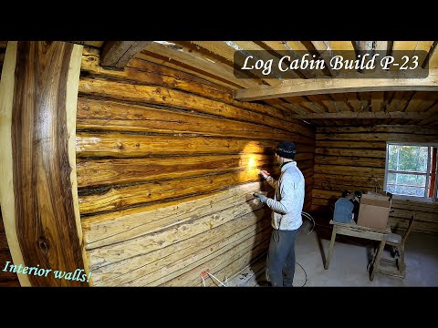 Renovating a 128 year old forgotten log cabin - Interior Walls Finished