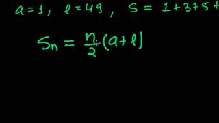 How to Find the Sum of odd Numbers - Using Sum of N terms Formula of Arithmetic Series