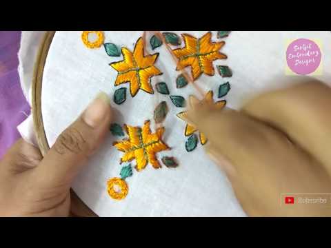 Hand Embroidery | Phulkari with Chop Stitch | Sarbjit Embroidery Designs