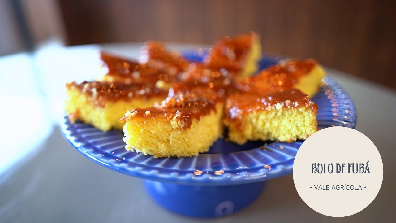 Bolo de fubá, sem glúten, sem lactose, gordura ou fermento!