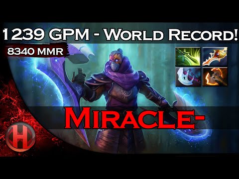 Miracle- BEST Anti-Mage 1239GPM World Record Dota 2