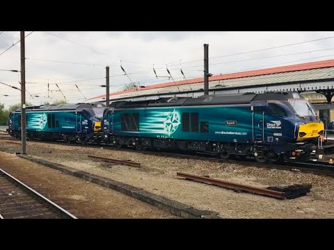 DRS 68024+68025 At York From Daventry DRS (Tesco) To Mossend Euroterminal