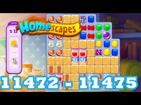 Homescapes Level 11472 - 11475 HD 3 - match puzzle Gameplay | android | IOS | 11473 | 11474