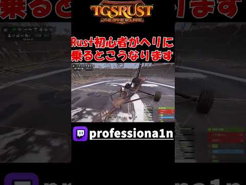 ガチ初心者が飲酒運転でヘリに乗った結果ｗｗｗ【TGSRust】 #shorts　#ニョス