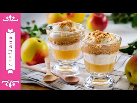 A Norwegian coconut and apple dessert that's so delicious and fancy! Tilslørte bondepiker