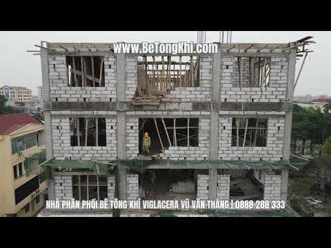 Gạch bê tông khí chưng áp Viglacera 60x20x10 tại công trình