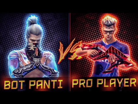 BOT PANTI GAMING VS PRO PLAYER 1 1 VS 1 | NOOB VS PRO GRANDMASTER PLAYER - GARENA FREE FIRE