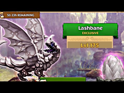 LASHBANE Max Level 175 Titan Mode - Exclusive Razorwhip - Dragons: Rise of Berk