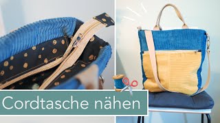 Cord Tasche Courtney nähen mit kostenlosem Schnittmuster