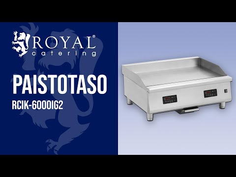video - Paistotaso - induktio - kaksiosainen - 910 x 520 mm - sileä - 2 x 6000 W - Royal Catering