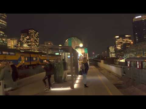 Station Amsterdam Zuid | Train & Metro Station | Monday 24 January 2022 | 05:57 PM (4°C) (4K)