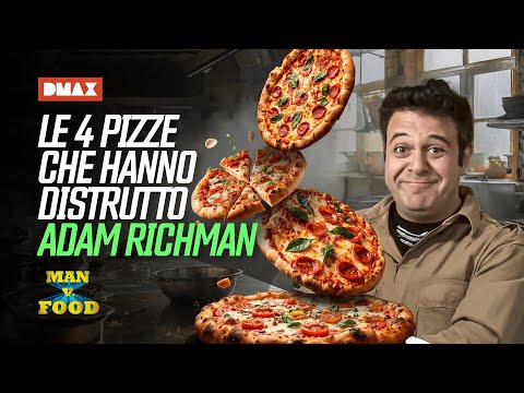 Ranking the 4 Pizzas That Destroyed Adam Richman | MAN vs. FOOD COMPILATION